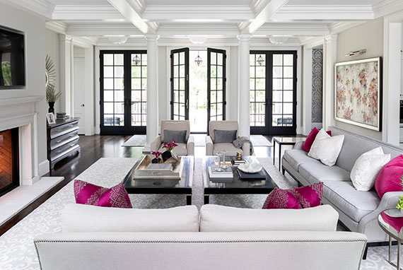 Soft Gray Living Room Interior Design