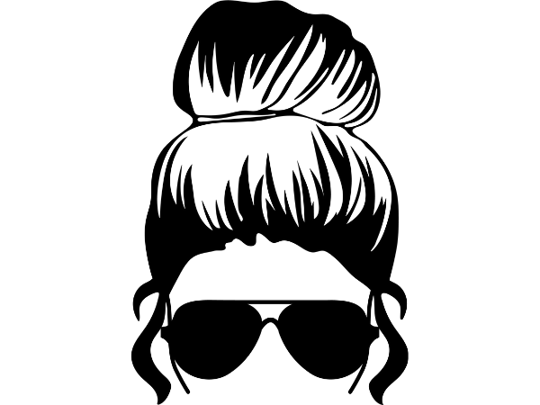 Messy Bun Designer Silhouette