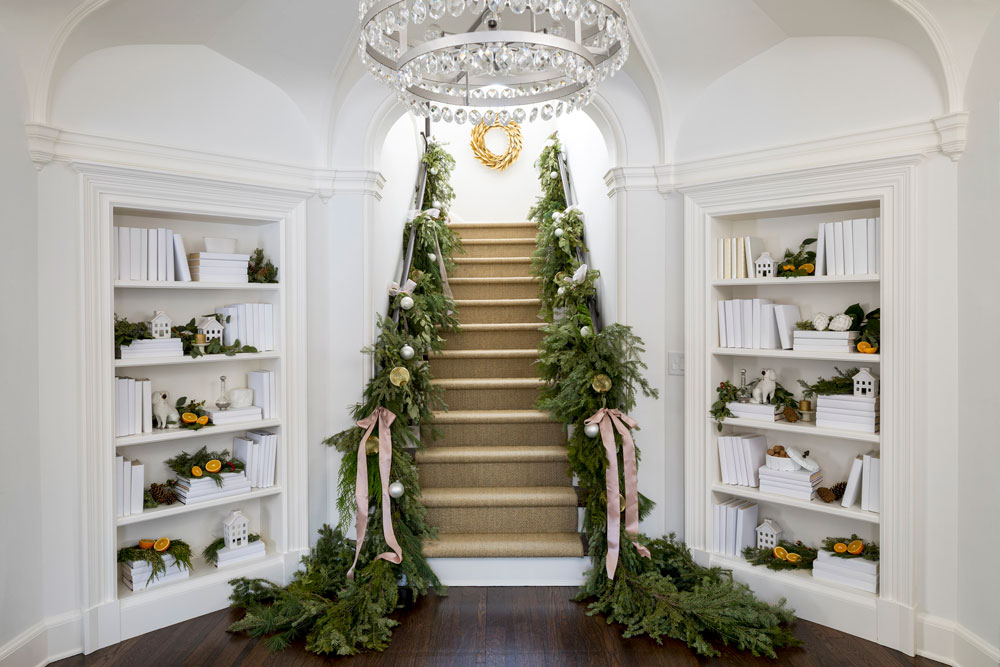 Elaborate Stairway Holiday Decor