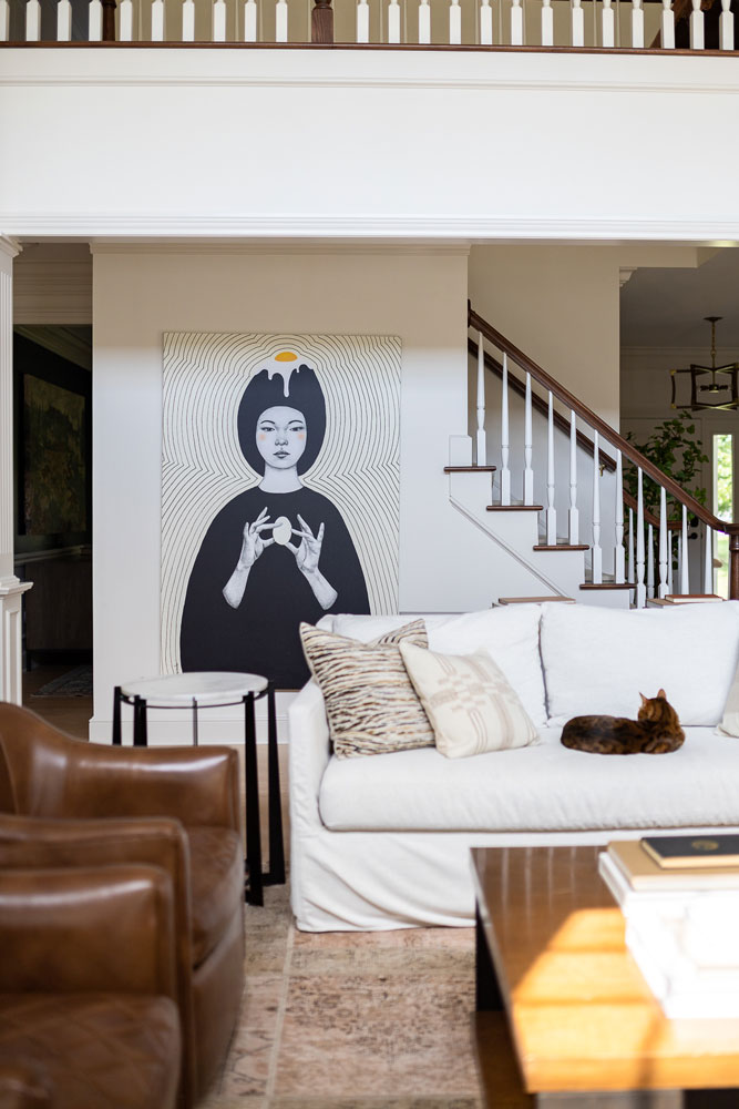 7 Modern Art In A Traditional Home