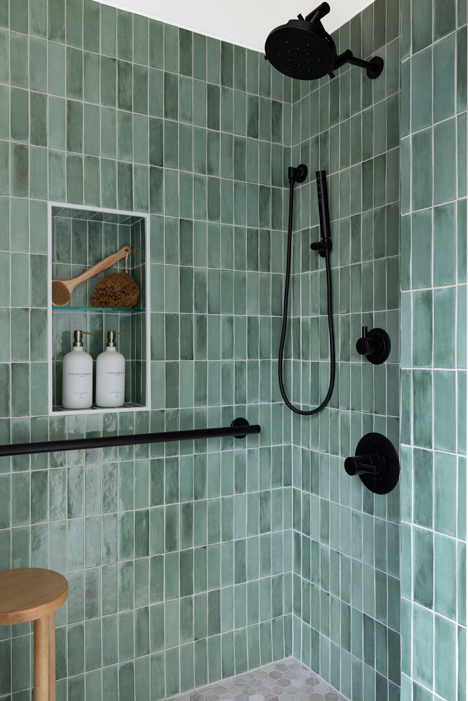 21 Green Tiled Shower Design