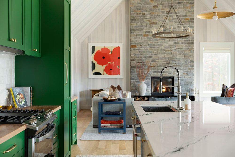 6 Green Kitchen With Open Concept Design