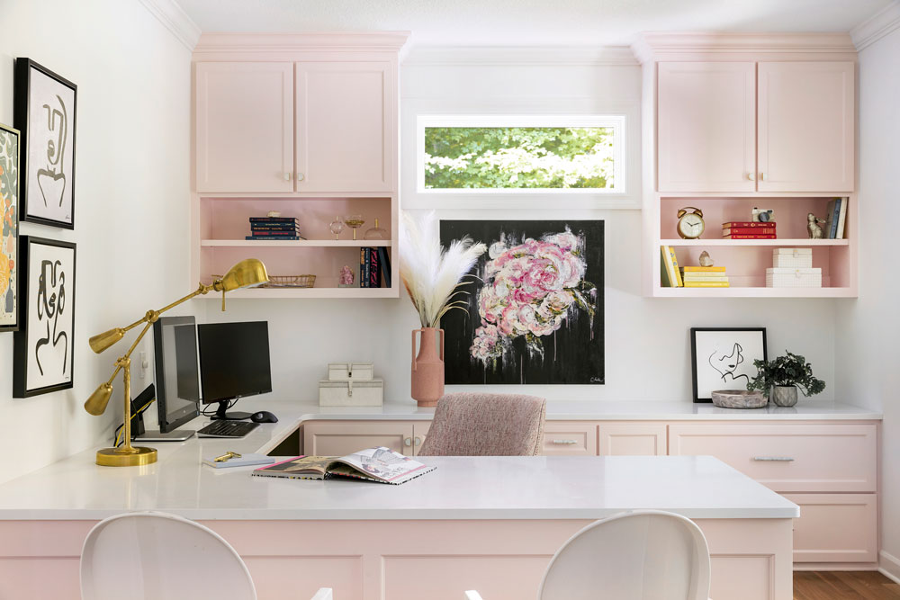 Colorful Home Office Design O'hara Interiors