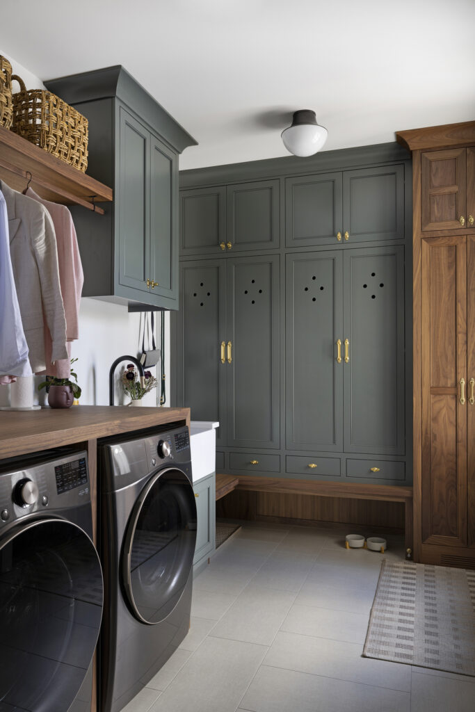 Lake house mudroom, remodel, Knoxville Gray paint color