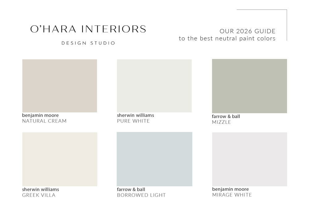 2026 Paint Color Guides Neutrals