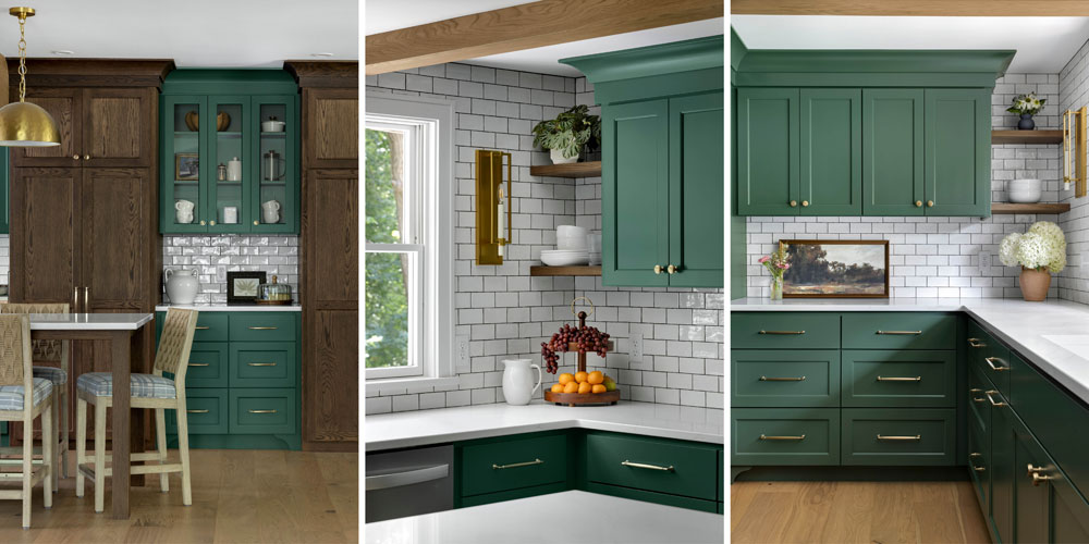 Kitchen Remodel With Green Paint Color