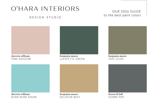 O’Hara Interiors 2026 Guide To The Best Paint Colors