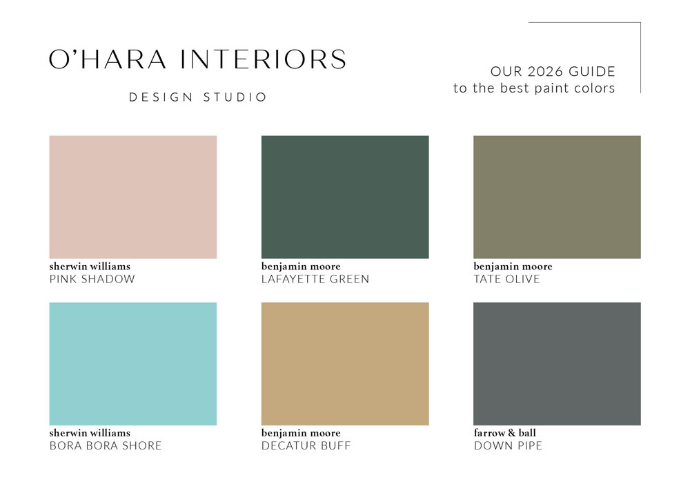 O’Hara Interiors 2026 Guide To The Best Paint Colors